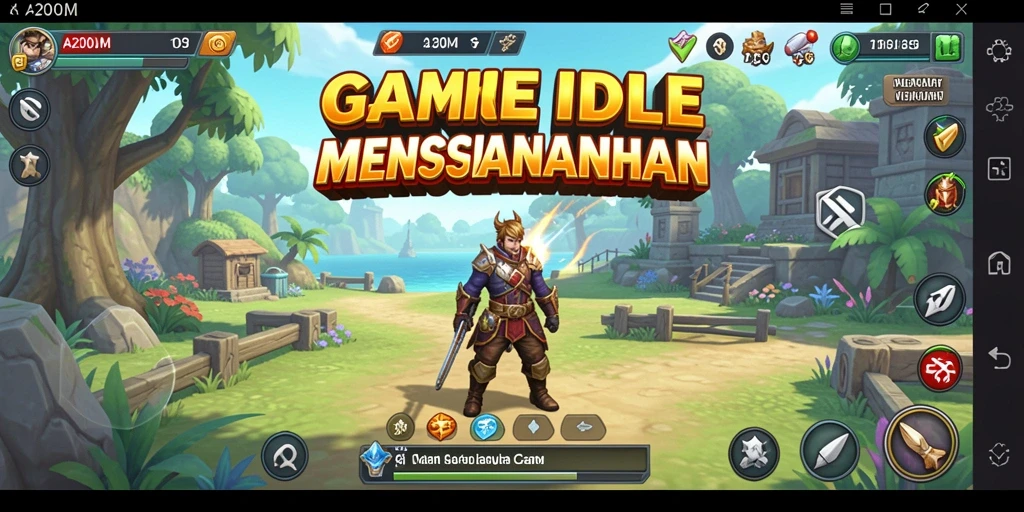Tampilan gameplay A200M yang mengasyikkan dan penuh warna.