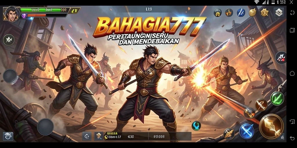 Tampilan gameplay seru BAHAGIA777 dengan karakter yang beraksi.