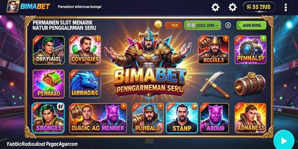 Tampilan grafis menakjubkan dari permainan Slot BIMABET saat gameplay berlangsung.