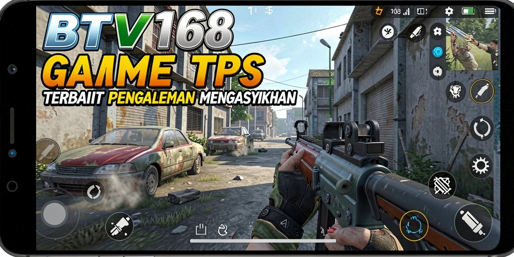 Screenshot gameplay BTV168 menunjukkan pertempuran seru di arena TPS.