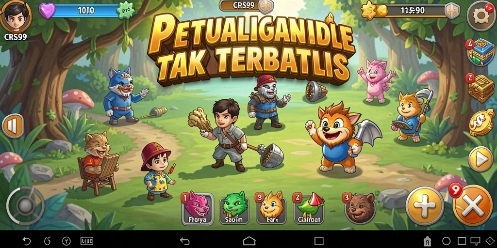 Tampilan gameplay <strong>CRS99</strong> yang santai dan menyenangkan.