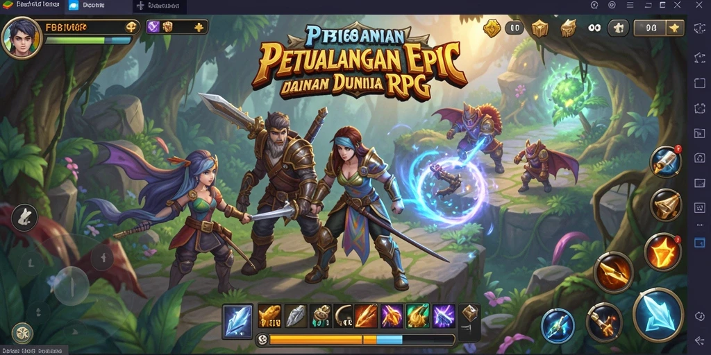 Tampilan gameplay FB168 yang menakjubkan dalam petualangan RPG.