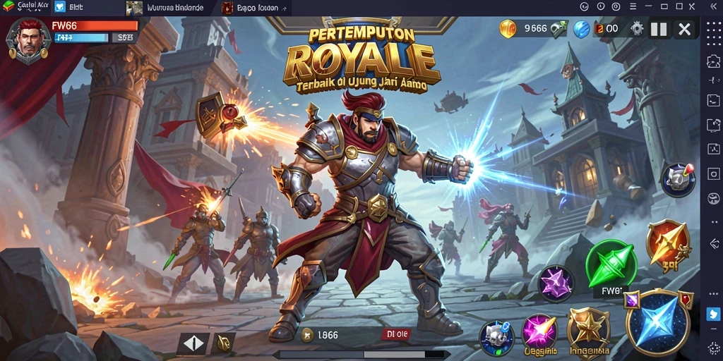 Gameplay FW66 menampilkan duel epik dalam pertempuran Battle Royale.