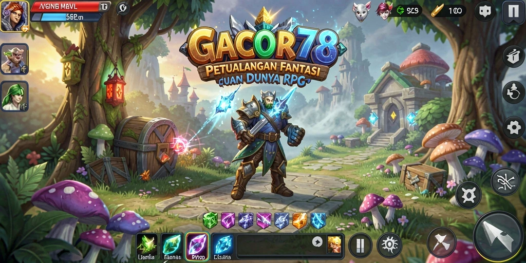 Screenshot gameplay GACOR78 yang menampilkan petualangan RPG yang mendebarkan.