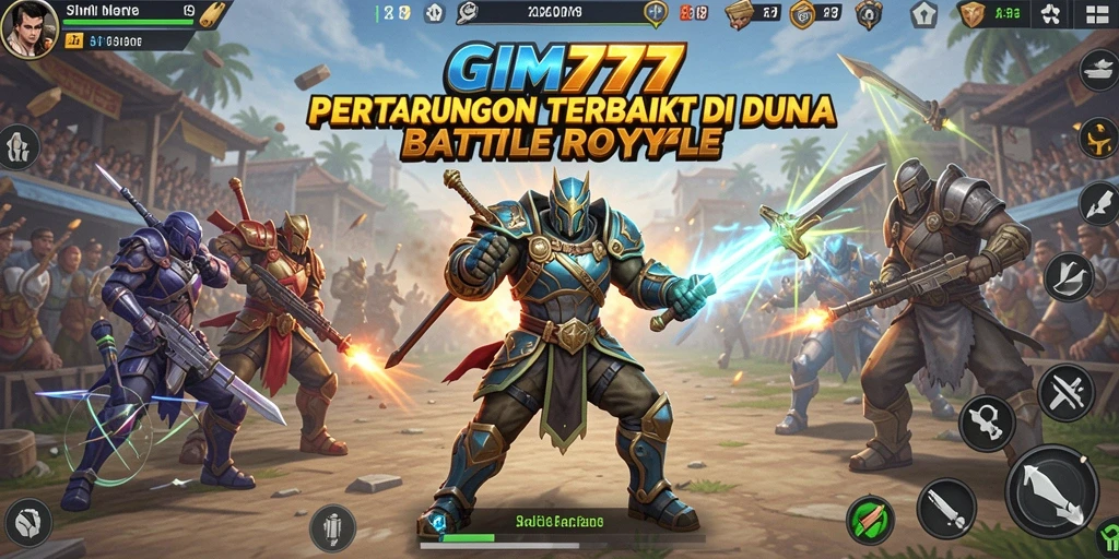 Tampilan menarik dari gameplay GIM777 Battle Royale yang mendebarkan.