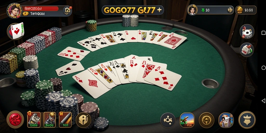 Tangkapan layar permainan GOGO77 yang menunjukkan aksi seru QiuQiu.