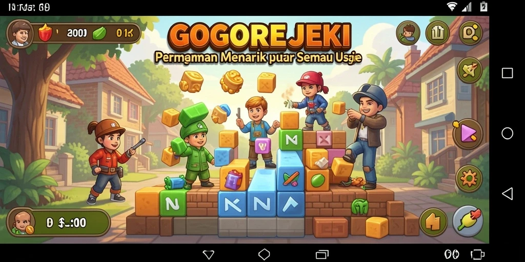 Screenshot gameplay GOGOREJEKI menampilkan tantangan menarik dalam puzzle.