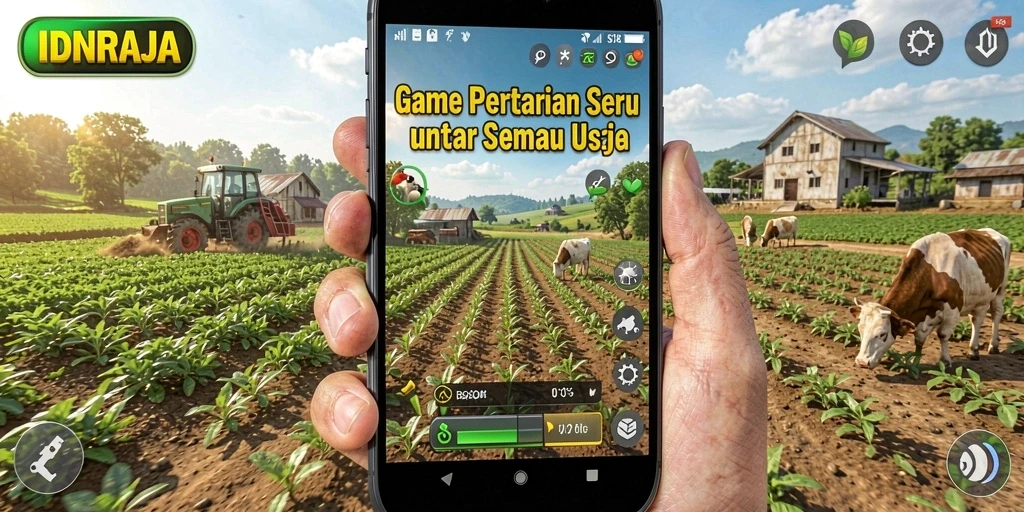 Tampilan gameplay yang mengasyikkan dalam pertanian.