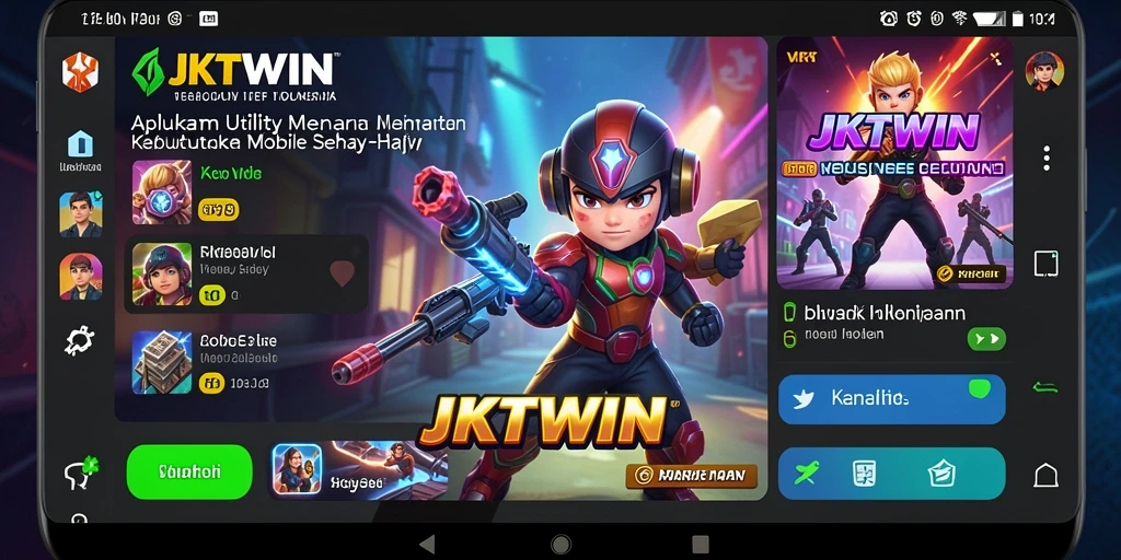 Tampilan antarmuka aplikasi JKTWIN yang intuitif dan menarik.