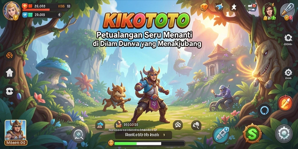 Tampilan gameplay seru di KIKOTOTO yang penuh tantangan dan petualangan.