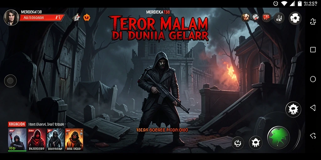 Screenshot gameplay <strong>MERDEKA138</strong> menampilkan kegelapan yang menakutkan.