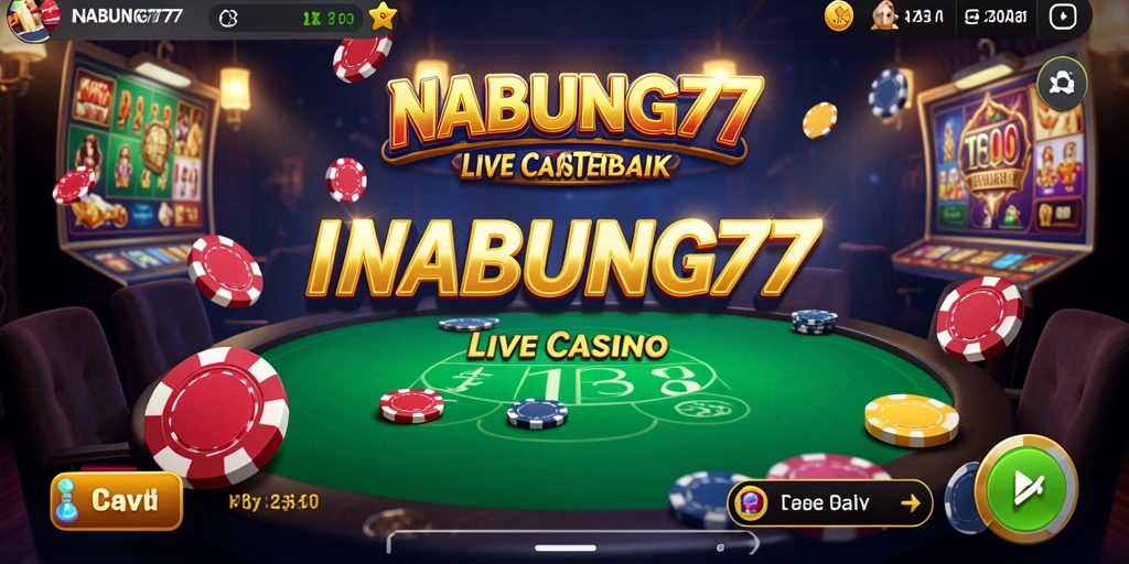 Tampilan gameplay Live Casino NABUNG77 yang mendebarkan dan interaktif.