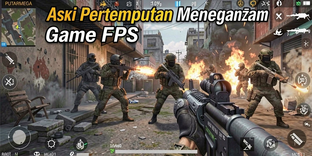 Screenshot menunjukkan aksi seru dalam gameplay PUTARMEGA yang intens.