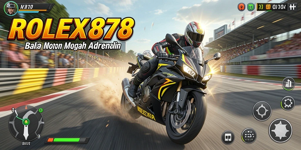 Tangkapan layar dari gameplay balapan motor yang mendebarkan.