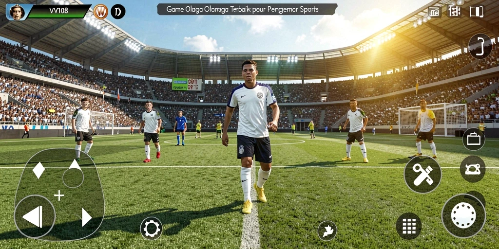 Tampilan gameplay VW108 yang penuh aksi dan kompetisi olahraga.
